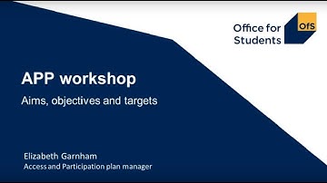 Access and participation plans: Aims, objectives and targets
