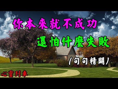 【心靈列車 】 你本來就不成功，還怕什麼失敗：普通人成功並非靠天賦，而是靠把尋常的天資發揮到不尋常的高度。拚命追逐本無謂的東西，我們漠視了心靈的平靜。