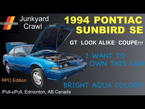 1994 Pontiac Sunbird SE Junkyard Tour!  What a great looking GM Coupe...right color, right options.