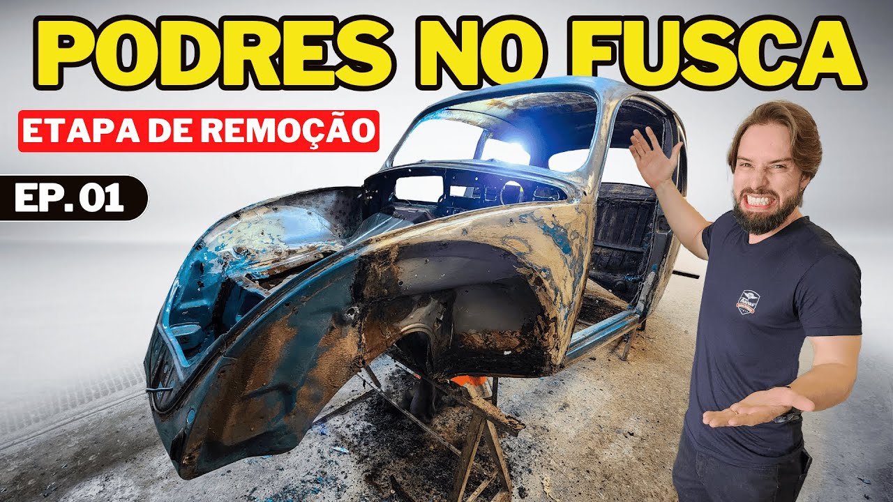 Não PARECE o MESMO FUSCA! 😱 O que ESTAVA ESCONDIDO embaixo da PINTURA? Restauração do Fusca 1967 👍