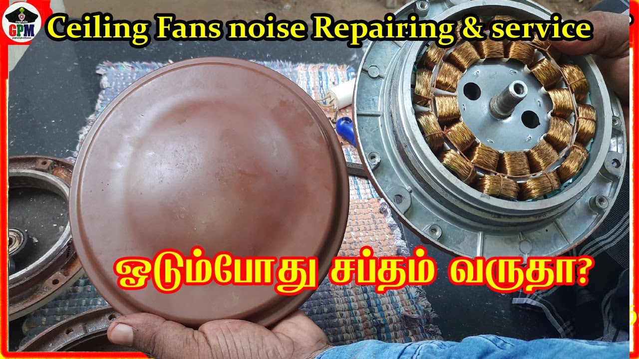 How To Fix Ceiling Fan Noise Sound Problems Bearings Size Problem Solution Tamil You