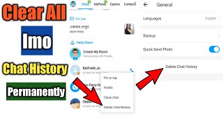 How To Clear All Imo Chat History Permanently | Delete Imo Messages screenshot 1