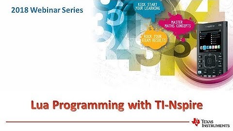 Lua Scripting with TI-Nspire