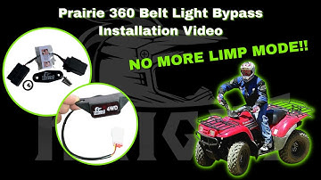 Kawasaki Prairie 360 Belt Light Bypass Installation No more belt light or limp mode! 2002-2006