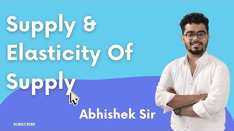 CSEET Economics_ Supply and Elasticity of supply_ 24th june l By - Abhishek Sir #cseet #abhisheksir
