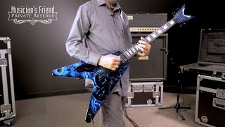 dean usa custom v hand painted graphic electric guitar