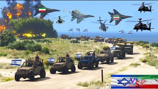 Israeli Military Base of Jerusalem Badly Destroyed by Irani Fighter Jets & Tanks GTA 5