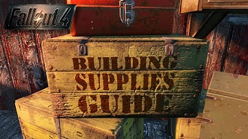 Building Materials & Supplies Guide 🔩 Fallout 4 No Mods Shop Class