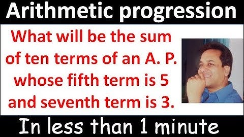 Arithmetic progression, Session 1