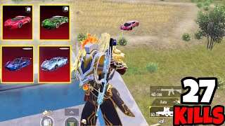 Rich Enemy With Super Expensive Cars Thinks I'm a Noob • (27 KILLS) • BGMI Gameplay