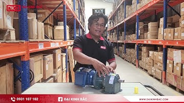 Hộp giảm tốc GHM cốt 28mm lắp motor điện Hyosung 0.75kW mặt bích