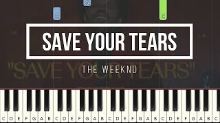 The Weeknd - Save Your Tears (Easy Piano) Resimi