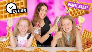 24 UUR ALLES MET WAFELS DOEN -CHALLENGE! ♥DeZoeteZusjes♥ screenshot 5