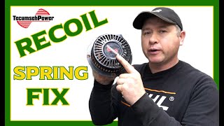 Snowblower Recoil Starter Spring Replacement On Tecumseh LCT Engines With Donyboy73