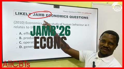 Pass JAMB 2026 Economics | Most Likely Questions & Answers
