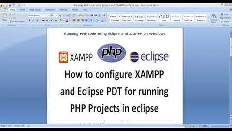 PHP | Eclipse | How to configure Eclipse PDT and XAMPP to run PHP Project