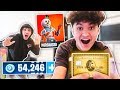 I Stole my Bros Credit Card to Buy 10,000 V Bucks & Surprised Him with $100