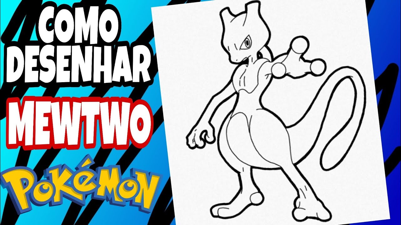 COMO DESENHAR O POKÉMON MEWTWO 