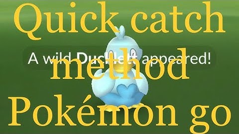 How to do the quick catch in Pokémon go! Beginner tutorial
