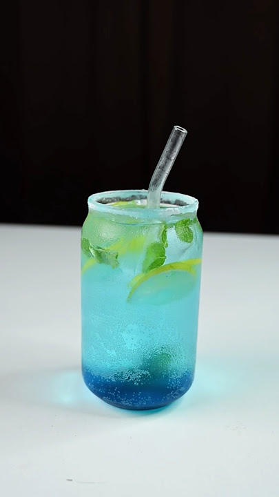 Blue Lagoon Virgin Mojito 💙 #asmr #asmrsounds #asmrfood #mocktail #cocktail #mojito