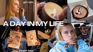 A DAY IN MY LIFE | making coffee, skincare, crumbl trip, decorating for spring & more