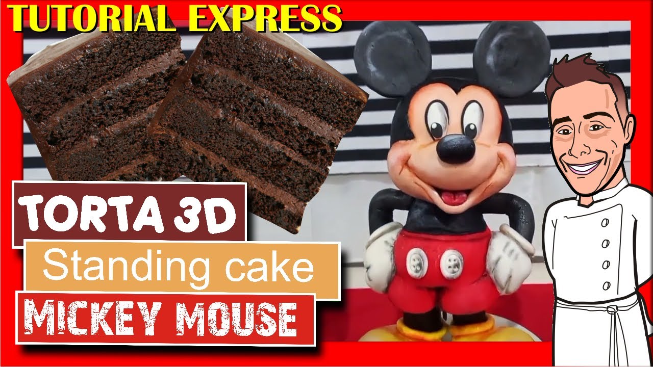 3D торт - Микки Маус - Постоянный торт - в тренде БАРОНИ бесплатный онлайн-курс кондитерских изделий