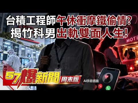 揭密台積電工程師「午休衝摩鐵」偷情傳說！？竹科男雙面人生「廠機成出軌熱線」！ - 丁學偉 汪熹 徐俊相《57爆新聞》20260919-2