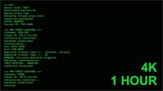 Hacker Terminal Screen 4K - 1 HOUR Fake Hacking Simulation (Prank / Screensaver)