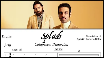 Splash - Colapesce, Dimartino drumless + spartito PDF