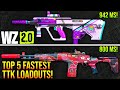 WARZONE: New TOP 5 BEST TTK LOADOUTS After Update! (WARZONE 2 Fastest TTK Weapons)