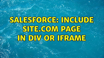 Salesforce: Include Site.com page in div or iframe