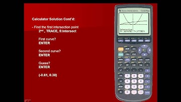 Solve a system graphically using the intersect method and the Ti-83