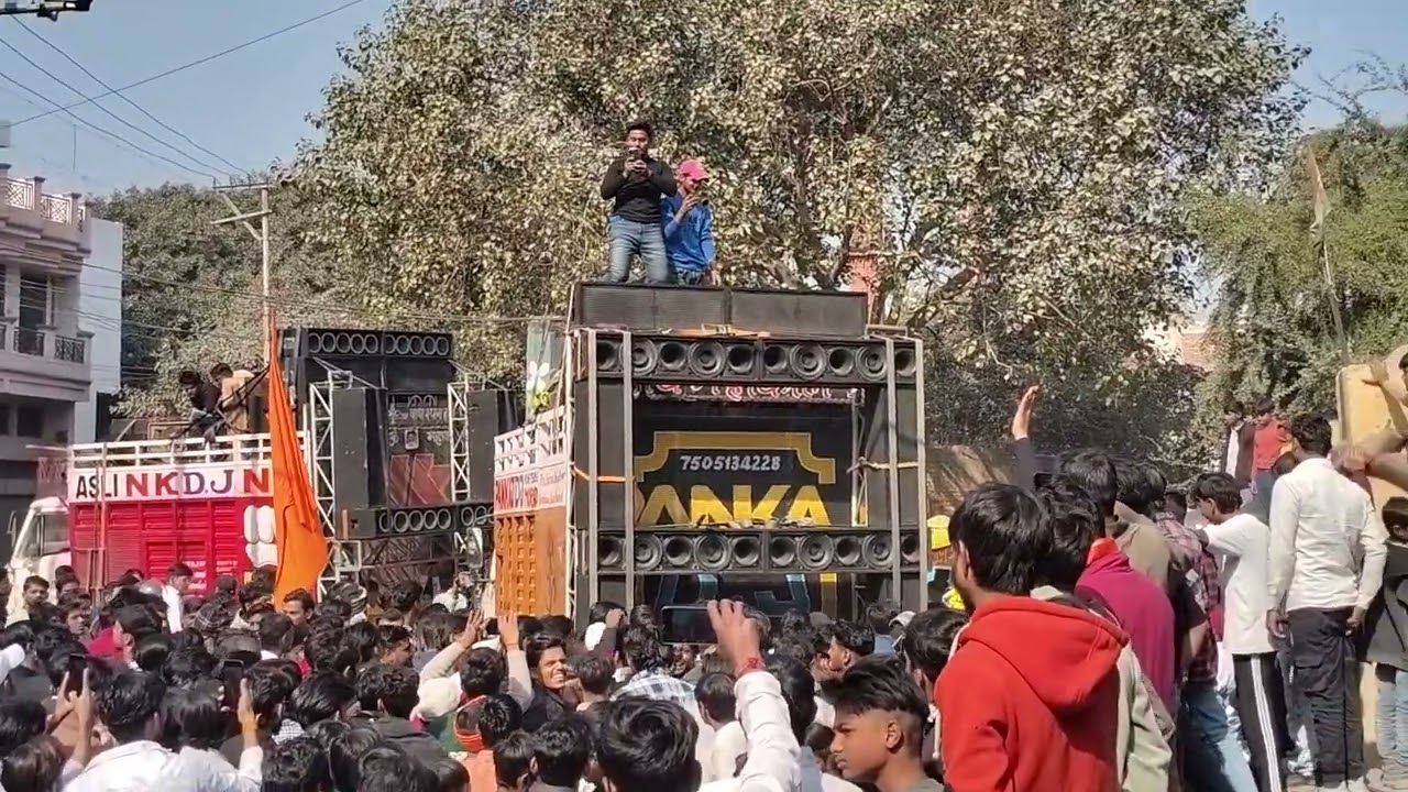 DJ Pankaj 🔥🔥 aur DJ nk Tanda 😱😱.                Moradabad Shobha Yatra 22 January