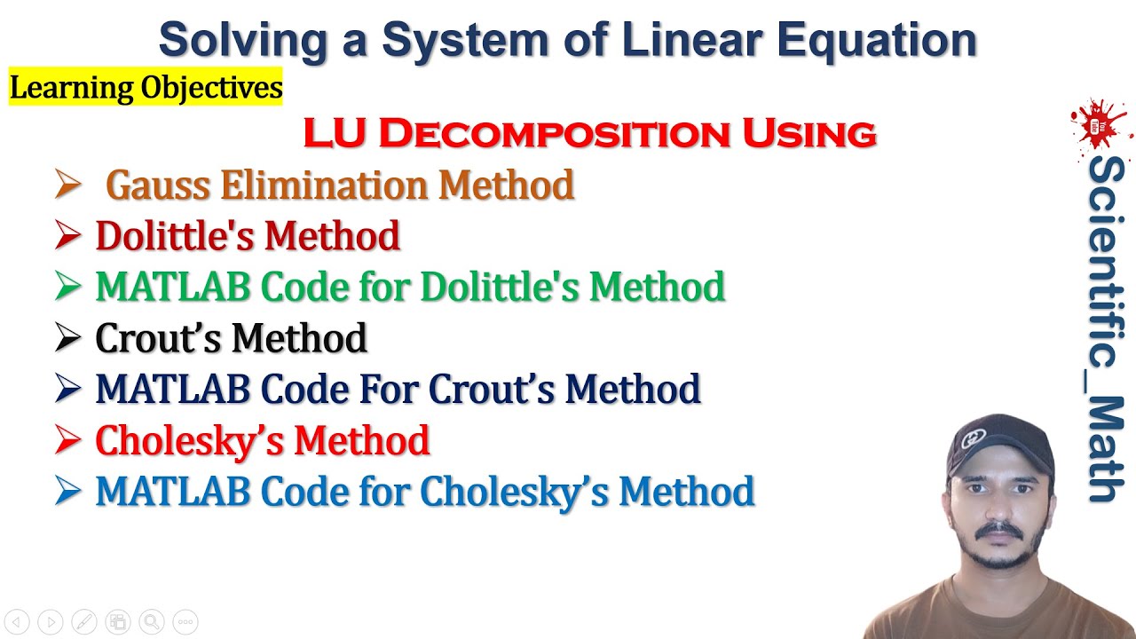 LU Decomposition Method For Solving System of Linear Equations |LU ...