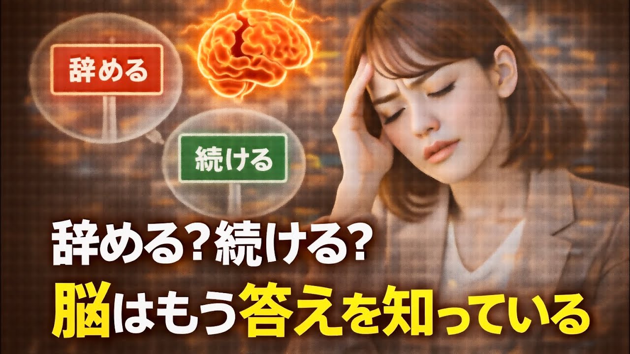 【脳科学】辞める／続けるを冷静に判断する脳の使い方｜後悔しない人がやっている思考法