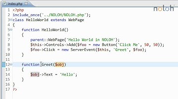 NOLOH PHP Framework: Part 2/7 - Events - Passing Parameters to Events