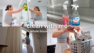 WHOLE HOUSE CLEAN WITH ME IN 3 HOURS | cleaning motivation, stone care tips, weekend reset!
