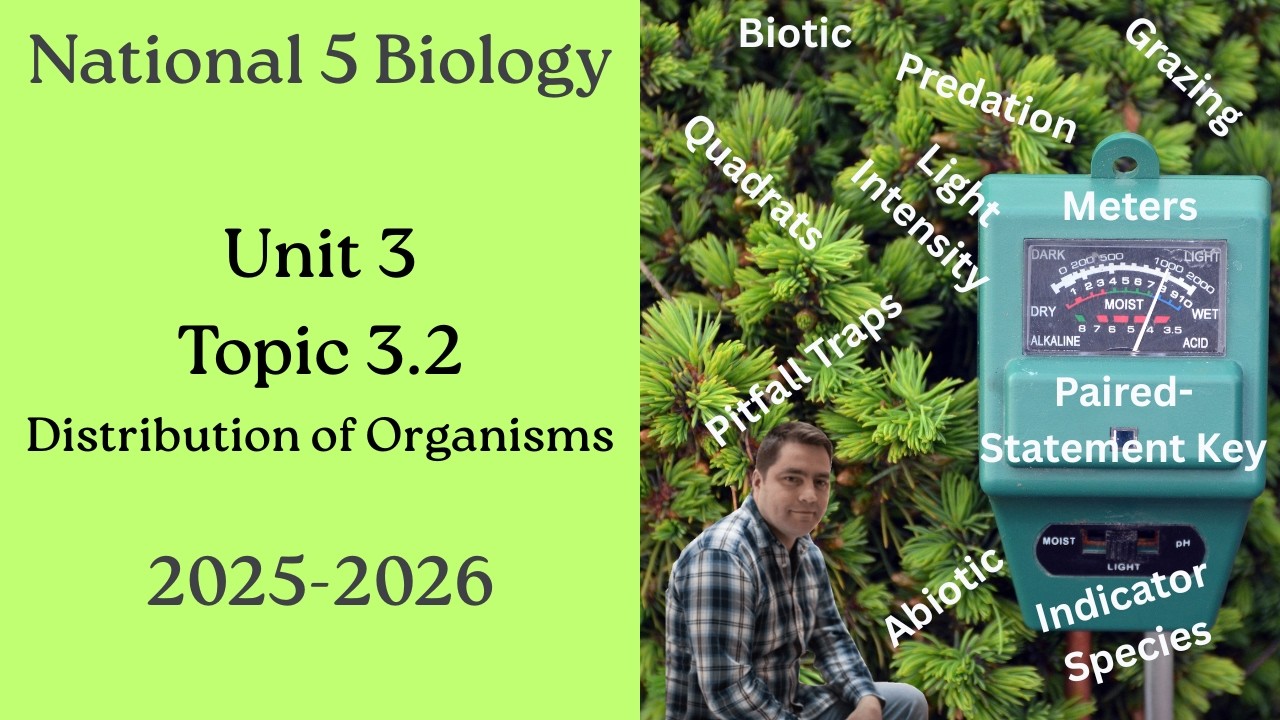 National 5 Biology: 3.2 Distribution of Organisms - Full Lesson