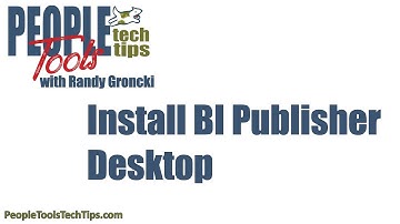 Install BI Publisher Desktop