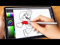 Coloring Super Mario  | Digital Coloring | Super Mario Coloring Pages