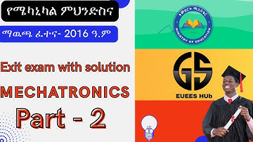 🔥 Mind-Blowing 2016 Ethio Exit Exam Secrets Revealed in Mechatronics Instrumentation & Measurement!