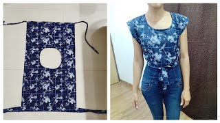 DIY : simple wrap top/ rectangle top / crop top tutorial