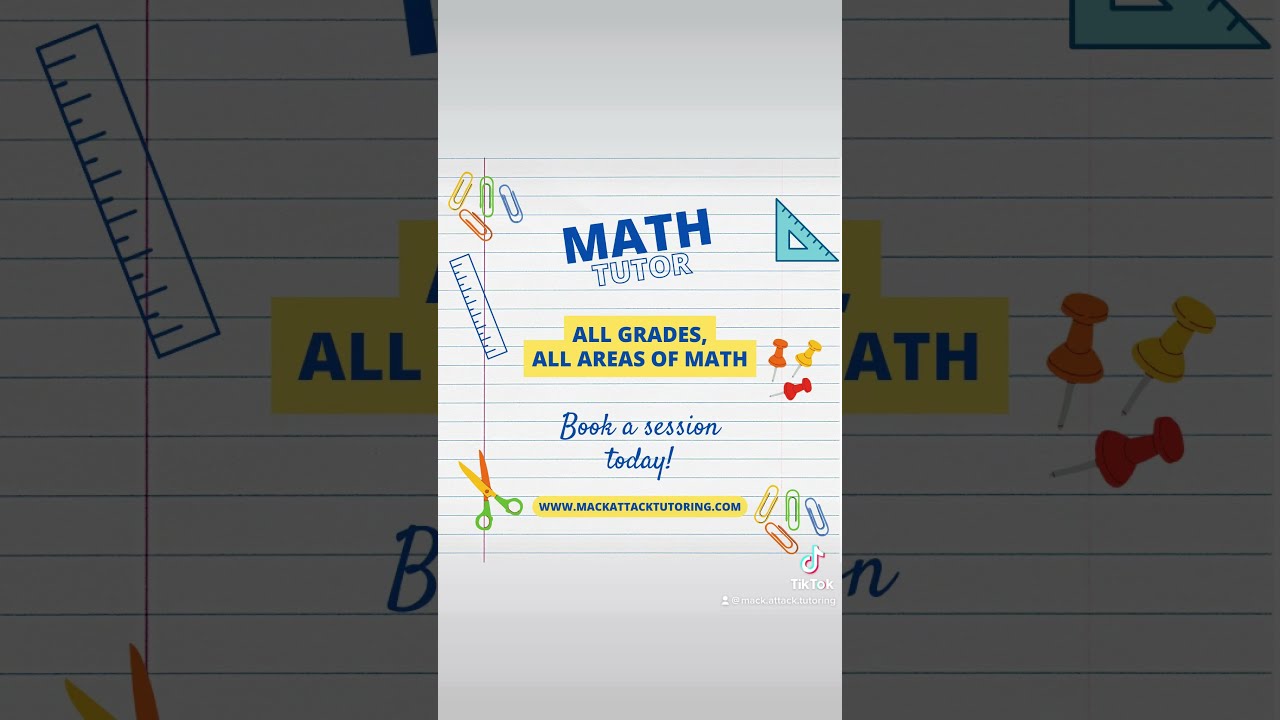 Get the help you need today! Math tutor for ALL grades!! #math #mathtutor #mackattacktutoring