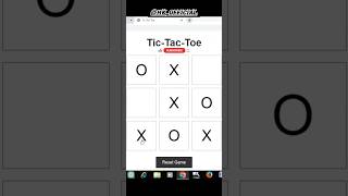 Create XO GAME 😱 (Tic-Tac-Toe) by Html Css & JavaScript 🔥 | #coding #programming #shorts #2023 screenshot 2