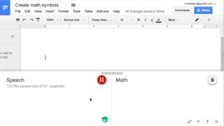 EquatIO voice typing math symbols into a Google Doc screenshot 4