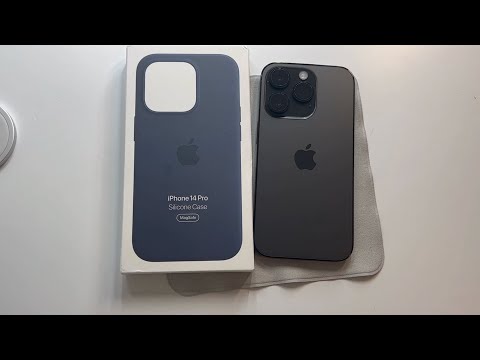 Official Apple iPhone 14 Pro Silicone Case with MagSafe - Midnight Unboxing  and Review 