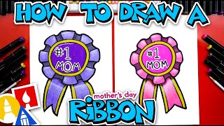 how to draw a mothers day ribbon