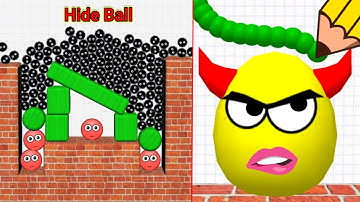 HIDE BALL brain teaser games 🆚 Draw to smash (Draw a line, save the dogs) Gameplay part 25