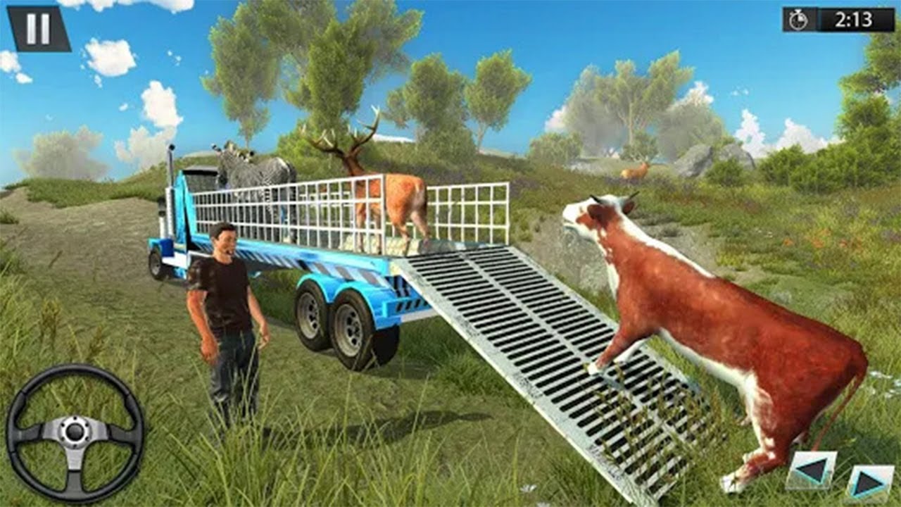 Real Tractor Farm Animal Truck Driving । Farm Animal Transport