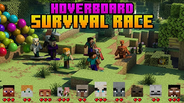 SURVIVAL Race - MINECRAFT Hoverboards?!